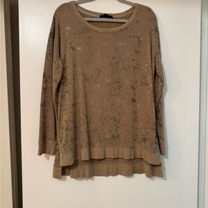 Women's Tan Long Sleeve Top